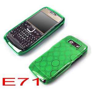 Green Soft Circle Gel Skin Cover Case For Nokia E71 E 71  