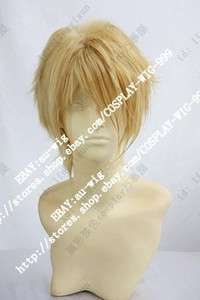 Fashion Animation Short Blonde Cosplay Party High temperature wire 