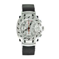   Stainless Steel Case Black Strap Chronograph Watch  