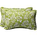Pillow Perfect Decorative Green/ White Floral Outdoor Toss Pillows 