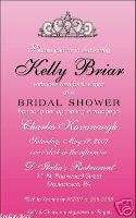 Custom Wedding Bridal Shower Tiara Princess Invitations  