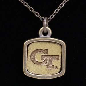  NCAA Georgia Tech Yellow Jackets Engraved Square Leather 