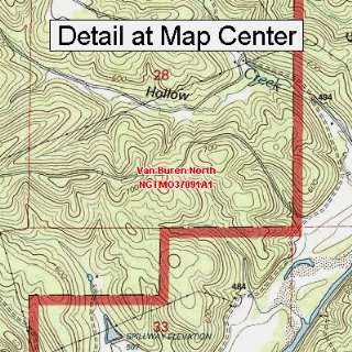   Map   Van Buren North, Missouri (Folded/Waterproof)