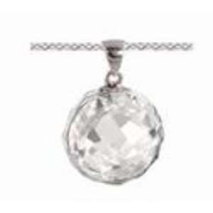   Silver with Faceted CZ DISC Necklace Dakota west Designs Jewelry