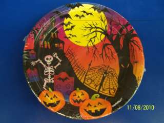 Haunted Hill Carnival Halloween Party 7 Dessert Plates  