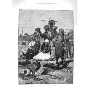  1883 BASHI BAZOUKS MARCHING PRAYER HALT CAMEL HORSES