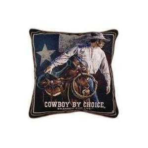  Cowboy by Choice Texas Decorative Accent Throw Pillow 17 