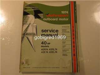 OMC Johnson Outboard Service Shop Manual 1974 40  