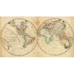  Map of the World, 1820 Arts, Crafts & Sewing