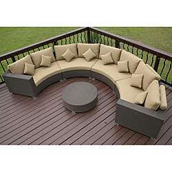 Savannah 5 piece All weather Wicker Sectional Set  