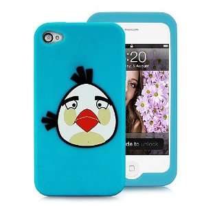 White Cute Bird Pattern Silicone Case For iPhone 4 and 4S 