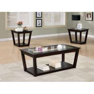  Bailey Living Room Set of Three Tables in Cappuccino 