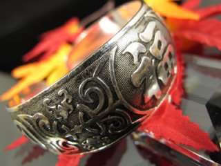 Ethnic Tibet Silver Chinese Style Cuff Bracelet B214  