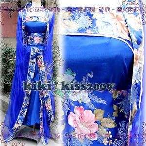 China Fairy girl s HANFU Tan Dynasty Dress Blue Cosplay Custom made 
