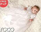   Girls Christening Gowns White Ivory Vintage Traditional Baptism Gown