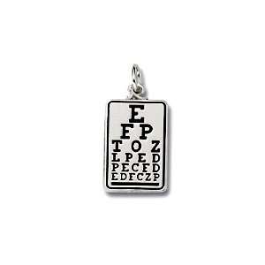  Rembrandt Charms Eyechart Charm, Sterling Silver Jewelry