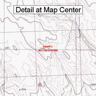  USGS Topographic Quadrangle Map   Swett L, South Dakota 