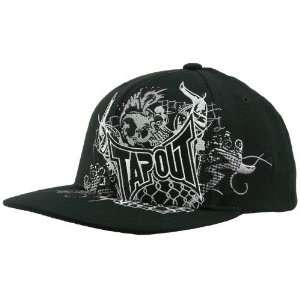  TapouT Black Rising Horns Fitted Hat