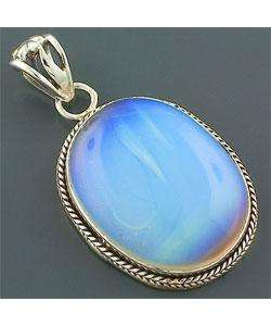 Handcrafted Sterling Silver Fire Opalite Pendant (India)   