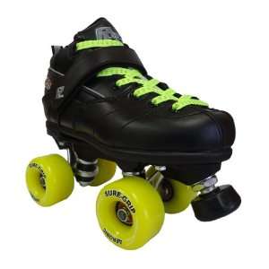  GT50 Black Boots with Yellow Aerobic 85A Outdoor Wheels and Yellow 