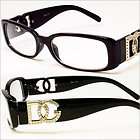 Designer Womens Clear Lens Eyeglasses Black Optical Frames Brand New 