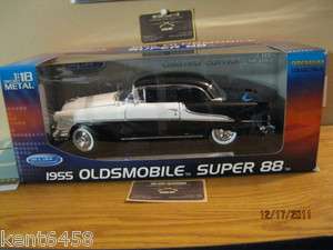   18 1955 OLDSMOBILE SUPER 88 HARD TOP BLACK/WHITE NEW OLDS  