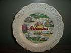 Vintage ARKANSAS State Collector Souvenir Plate 22K  