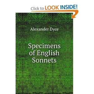  Specimens of English Sonnets Alexander Dyce Books