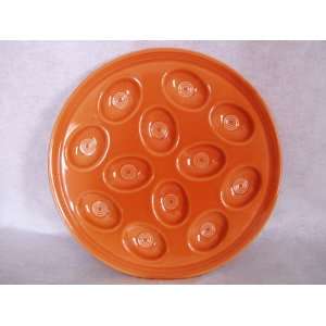  Fiesta Tangerine 574 Egg Plate