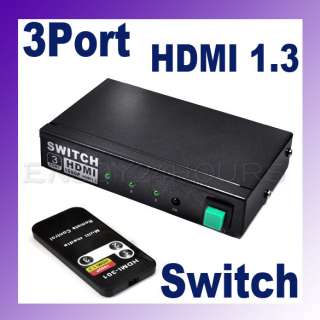 Port 1080P HDMI Switch 1.3 Switcher Splitter HDTV PS3  