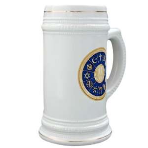  Stein (Glass Drink Mug Cup) Internationl Peace Symbol 