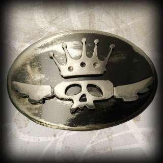 rock star style handcrafted steel belt buckle by watto this large