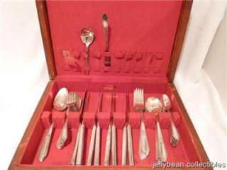 44 Pieces Wm Rogers IS Silverplate Flatware Set with Case  