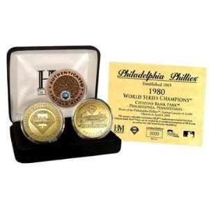   Phillies 24kt Gold and Infield Dirt Three Coin Set