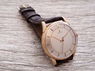 BEAUTIFUL ZENITH WATCH CENTRAL SECOND SOLID GOLD 18K TWO TONES DIAL 