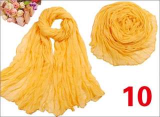 New Fashion Long Drape Pure Colour Soft Scarf Shawl Wrap for Women 