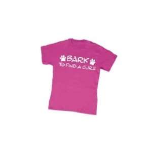   1019PL Bark to Find A Cure Large Pet T Shirt   Pink