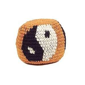 Hacky Sack   Yin Yang with a Tan Background  Sports 