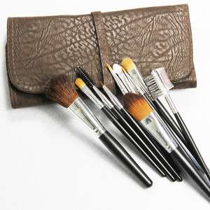 10 pc Professional Make Up Brush Set w/case  Powder, Foundation, Eye 