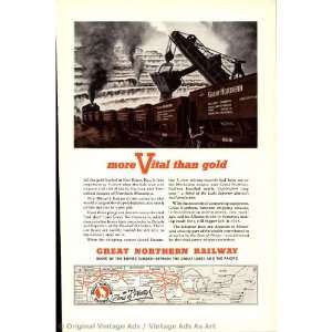  1943 Great Northern Railway more Vital than gold Vintage 