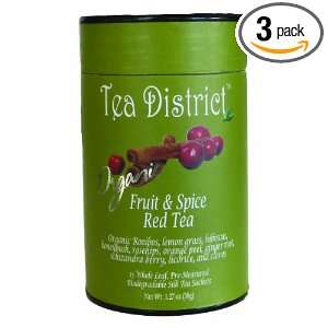 Tea District Organic Fruit and Spice Rooibos, 1.27 Ounce (Pack of 3 