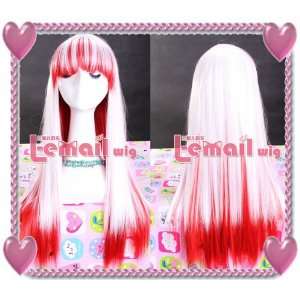   Straight Beauty White Red Cosplay Girl Hair Wig Cb23 Toys & Games