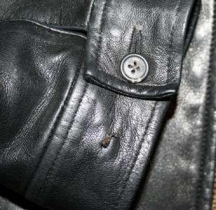 Mens Polo RALPH LAUREN Black Leather Jacket XXL  
