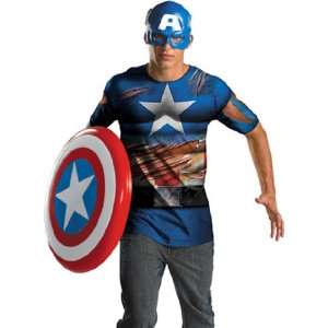  Captain America Mask and T Shirt Costume Set   Tween,TWEEN 