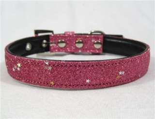 PVC dog collars Shining PU leather Pet Collars small dog collar 4 