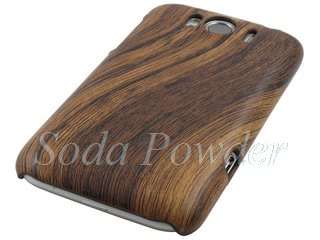 Hard Back Cover Case for HTC Sensation XL (Brown Wood Swirl)  