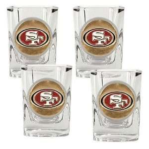    San Francisco 49ers NFL 4pc Square Shot Glass Set