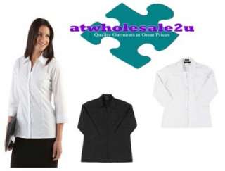 NEW Ladies 3/4 Sleeve Work Shirt Sz 8   24 ~ Corporate  