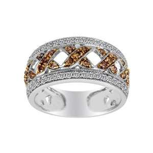  Liana .75tw Champagne & White Diamond Ring Jewelry