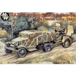  Military Wheels 1/72 GAZ AA WWII Armored Truck w/Flak 38 